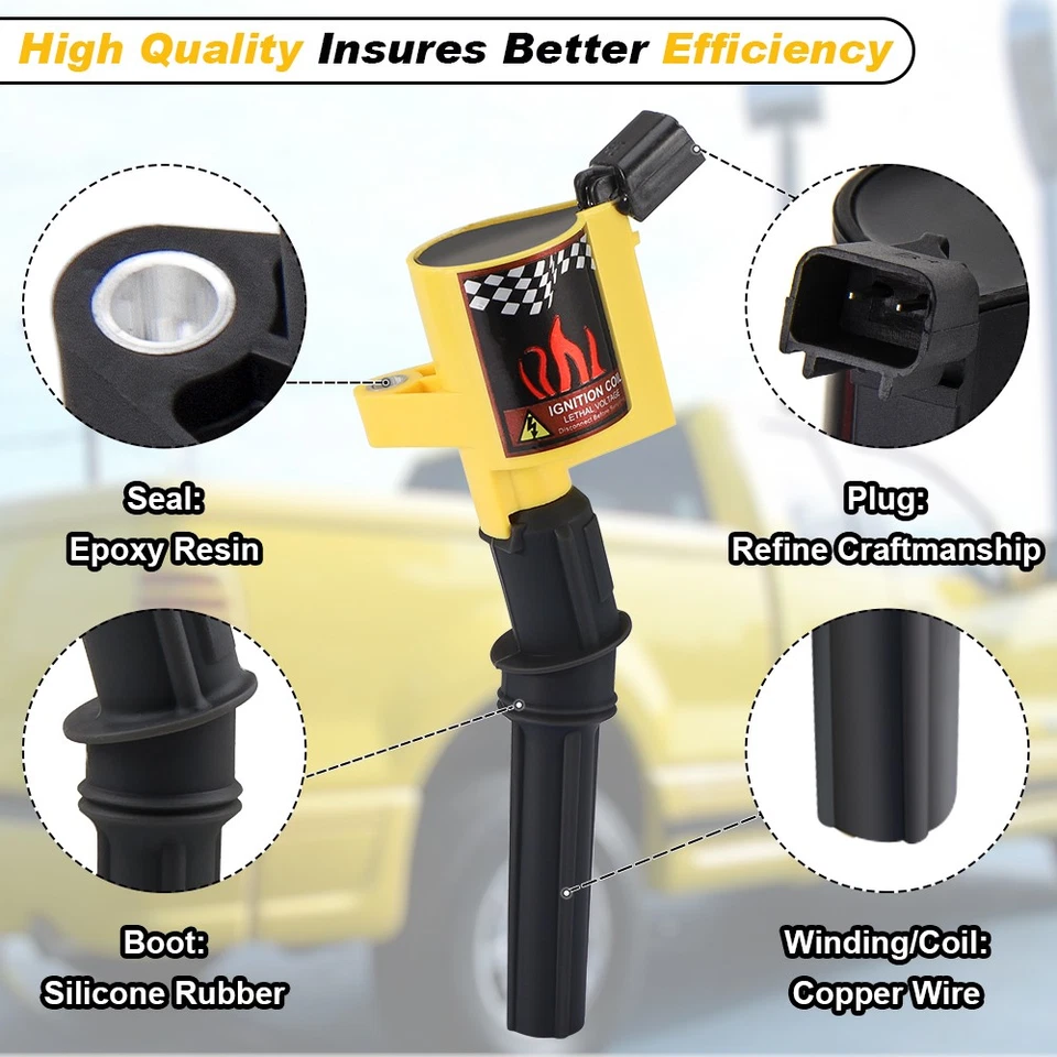 Juego de 8 bobinas de encendido de alto rendimiento DG508 para Ford Expedition F150 4,6/5,4 L Foto 3 de 4