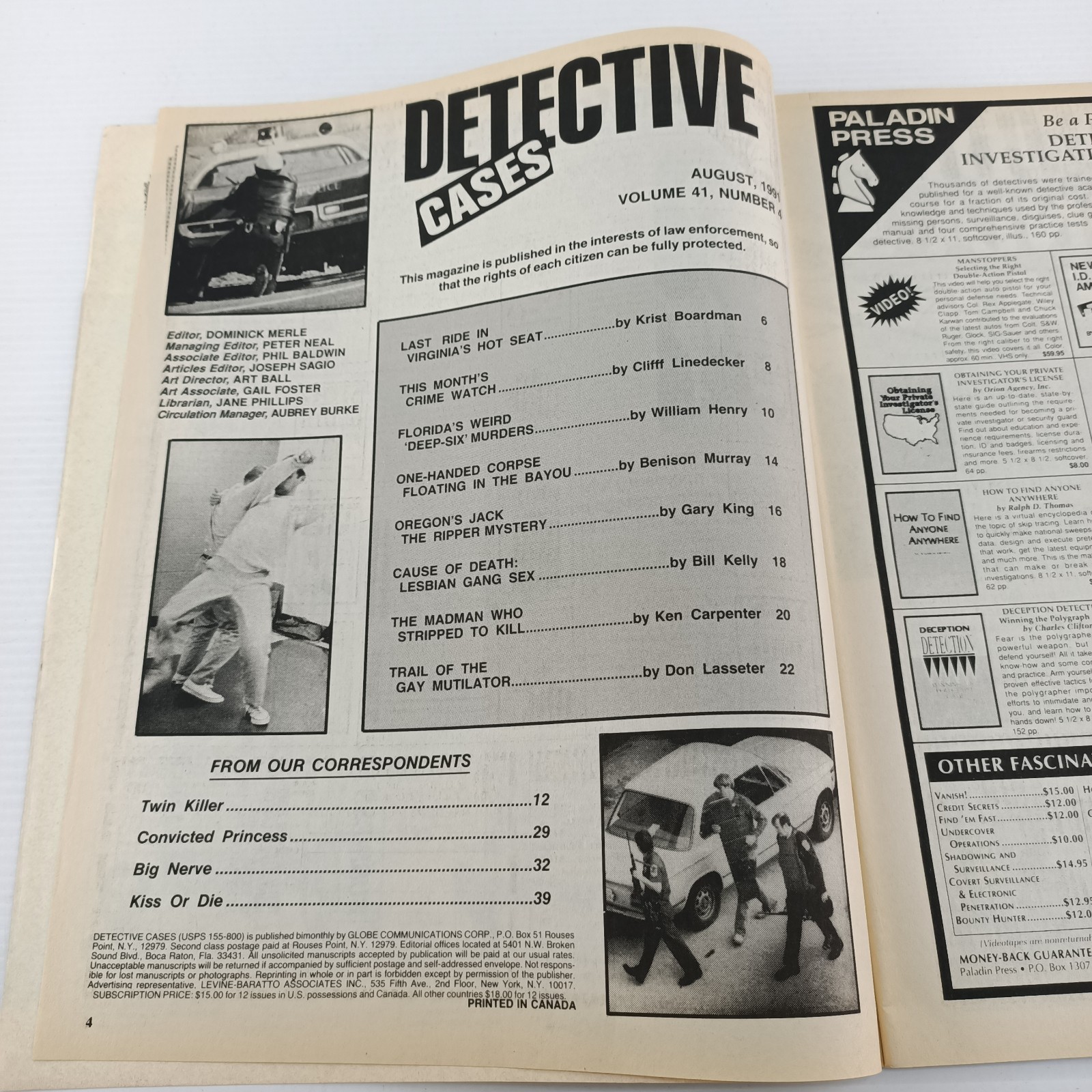 5x Detective Cases 1991 Complete True Crime Magazine Bundle Murder Sex Torture image 7