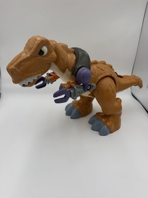 Large Fisher Price Imaginext Jurassic World T-REX Dinosaur Lights Sounds TESTED