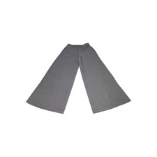 Simply Vera Vera Wang Womens Wide Leg Pinstripe Pants Gray Drawstring Size L