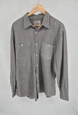 Article 365 Broken-In Mens XL Long-Sleeve Button Up Grey Shirt 100% Cotton