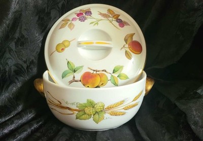 Royal Worcester EVESHAM GOLD Covered Casserole LG Sz 6  Oven to Table ~FAST SHIP