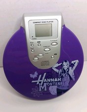 Hannah Montana Portable CD Player Miley Cyrus Disney Rare Vintage FIX Or PARTS