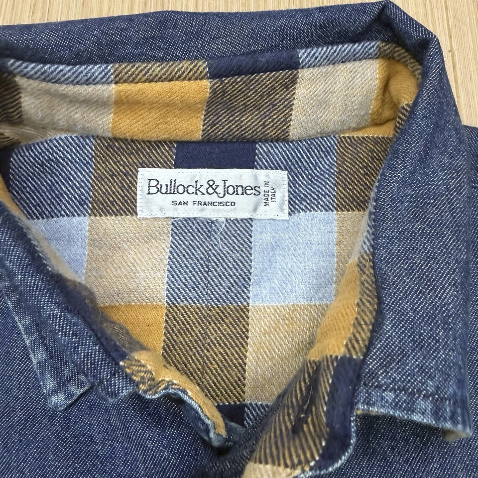Chaqueta Camisa a Presión Bullock Jones Franela Forrada Denim - Ropa de Trabajo Grande para Hombre Foto 4 de 4