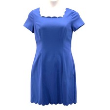 Talbots Womans Sheath Dress Size 8 Scalloped Career Professional Worship Work