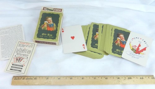 Old Tap Ale-Beer 1930s Playing Cards w/ Box Breweriana Enterprise Brewing Co.