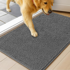   Dog Door Mat for Muddy Paws, Super Absorbent Microfiber, Non-Slip Indoor Mat,