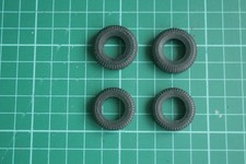 Pneumatici vintage MRRC Airfix Strombecker 1/32 GP slot auto da corsa modellizzati.