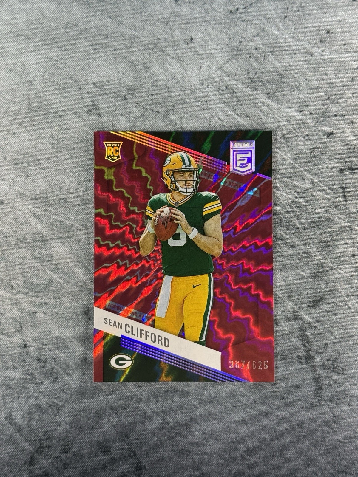 Sean Clifford 2023 Donruss Elite Red Shock Aspiration RC /625 #181 - Packers