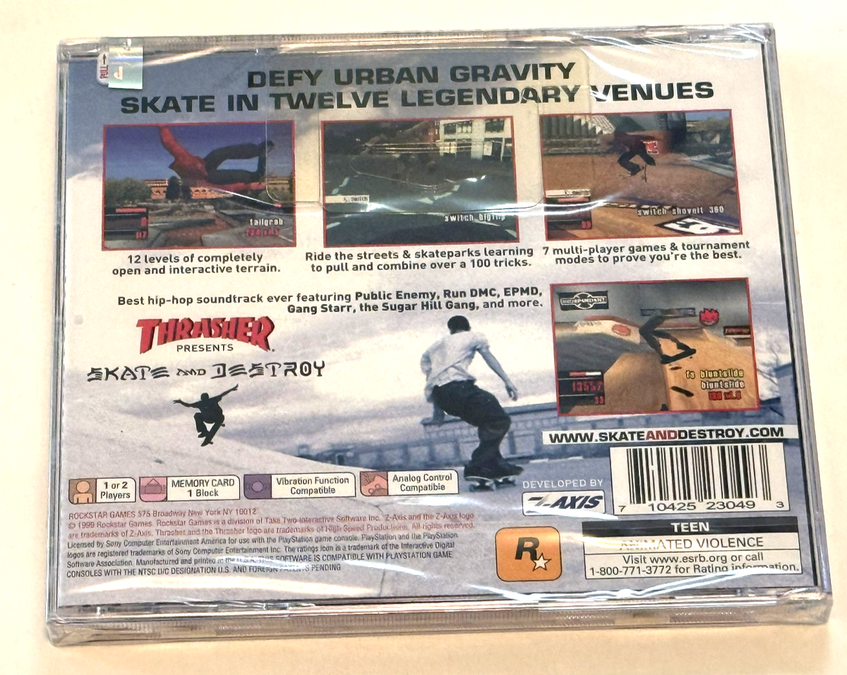 Thrasher: Skate & Destroy (Sony PlayStation 1, 1999) for sale Thrasher: Skate & Destroy (Sony PlayStation 1, 1999) for sale