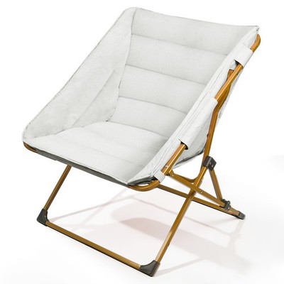 White Luxury Lazy Chair Recliner Sun Style Single Sofa Folding Portable Recliner