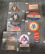Set Of Ten Vintage American Airlines Decals Sticker Labels