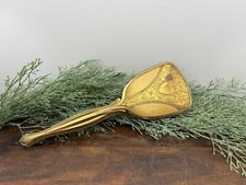 Vintage Gold Vanity Hair Brush Ornate Victorian Style Gilt Grooming Brush
