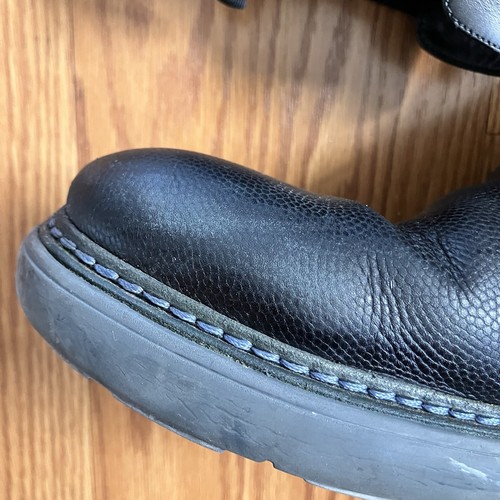 Salvatore Ferragamo Botas Chelsea Cuero Guijarro Negro Para Hombres XL Extra Ligeras Talla 10 - Imagen 12 de 22