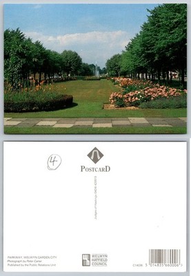 Welwyn Garden City Parkway Fountain & Gardens Postcard