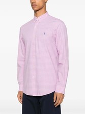 NWT Polo Ralph Lauren Pink PLAID Slim Fit Long Sleeve Stretch Oxford Shirt