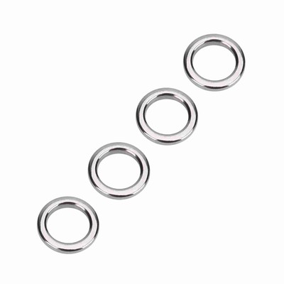 01)50pcs/set Edelstahl Angeln Split Ringe Lure Bait Connector FO