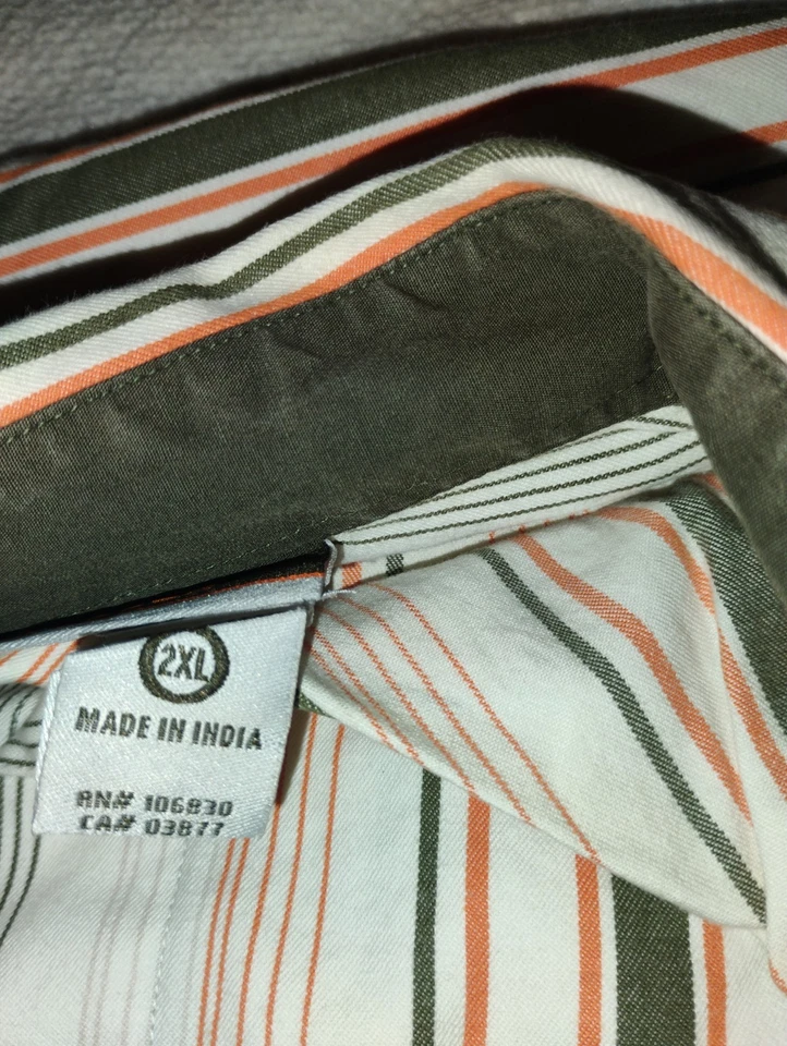 Vintage Rock Wear Striped Tuxedo Style Men’s Shirt 2XL long sleeve button up ￼ - Image 3 of 4