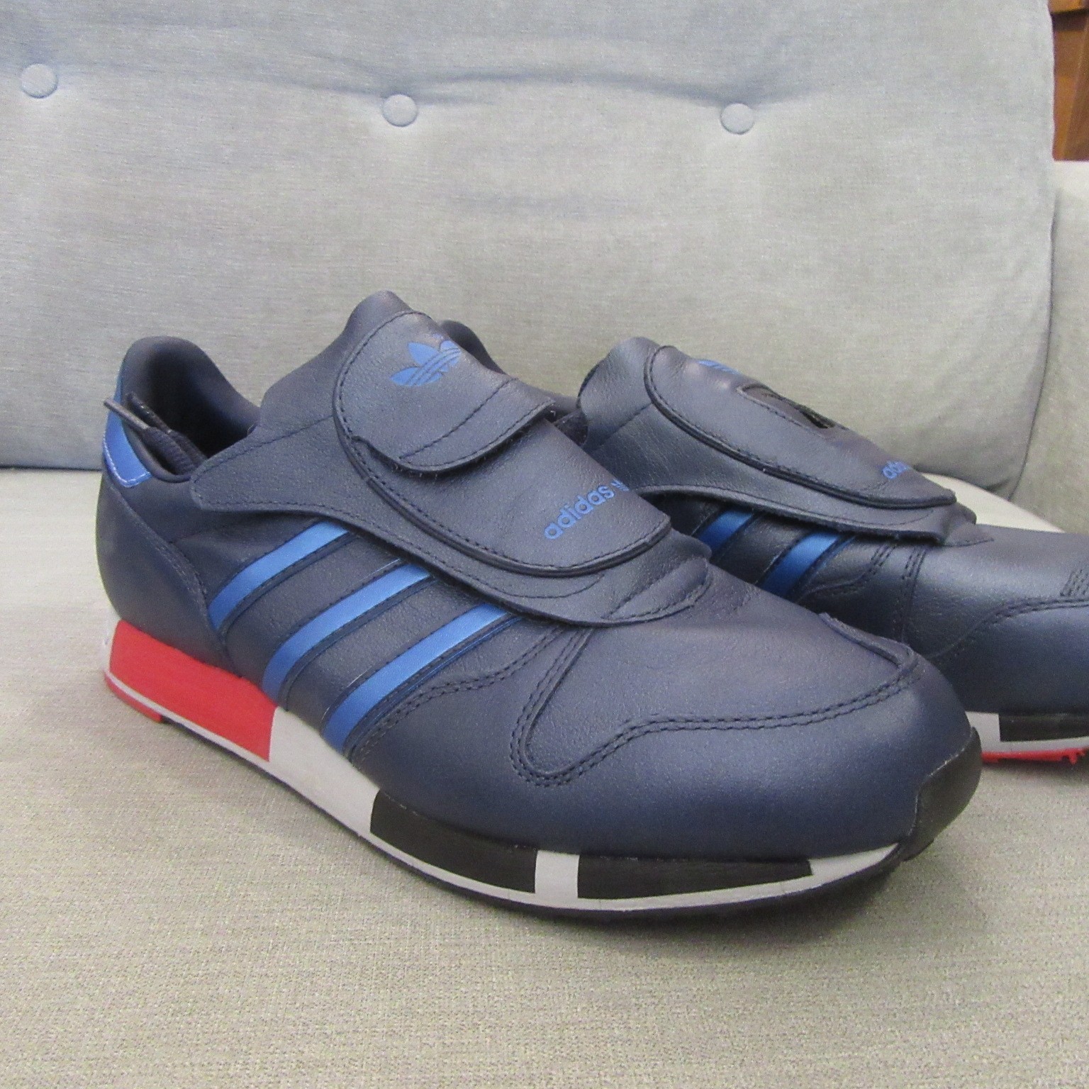 Adidas Micropacer III Rare Marine Leather Sneakers UK 7.5 US 8 image 6