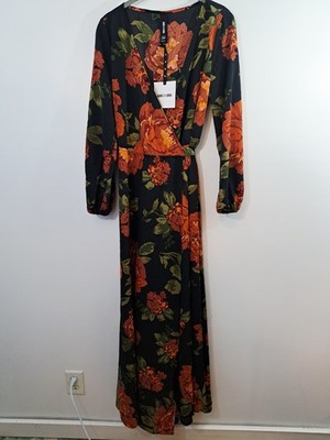 Agnes & Dora XS Heritage Wrap Dress Perennial Rose Sienna New! Maxi Length 
