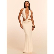 044 | Minimalist Design V-Neck Sleeveless Dress | Size 3XL