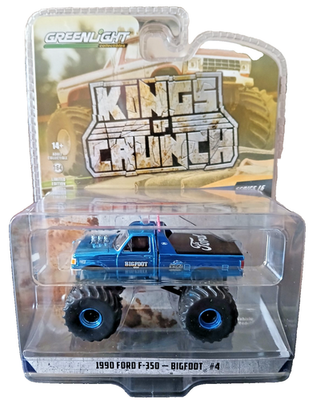 Lシャーマンキング GREENLIGHT Kings of Crunch🔥Bigfoot #4 Ford F350 🔥CHROME