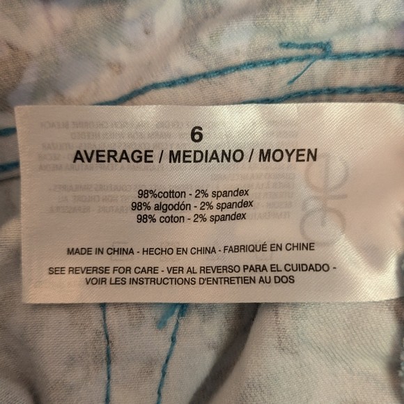 Stylish Blue Patterned Upcycled Refashioned Flare… - image 8