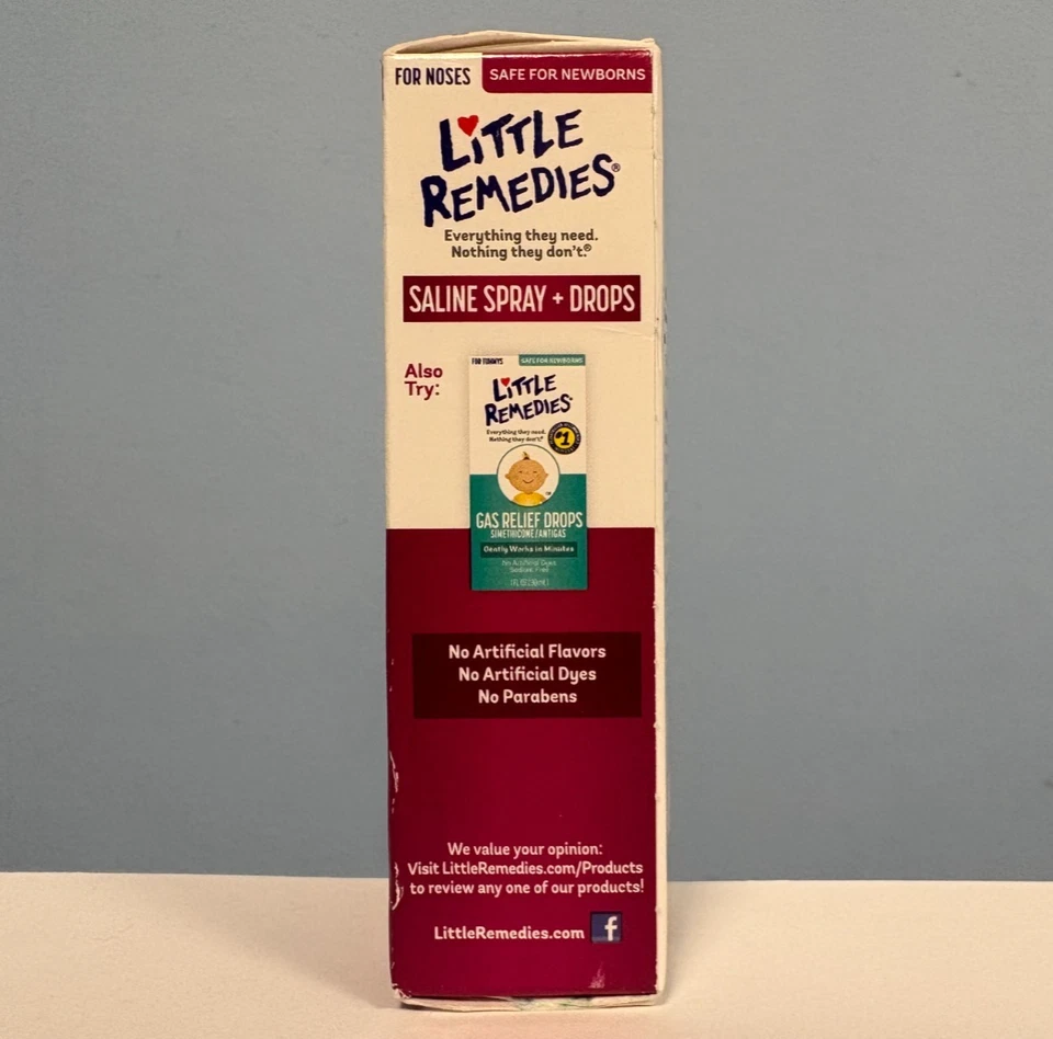 Little Remedies spray salino y gotas lava suavemente el moco 1 oz EXP 02/2026 Foto 4 de 4