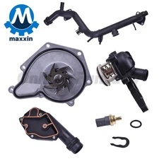 Water Pump+Thermostat+Pipe+Thermal Switch+Gasket for 2009-2012 Audi Q5 3.2L V6