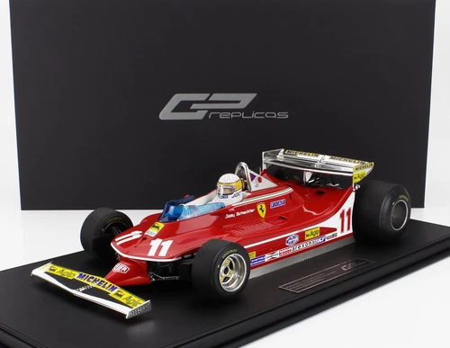 1/12 GP-REPLICAS - FERRARI | F1  312T4 N 11 WORLD CHAMPION POLE POSITION AND WINNER MONACO GP (with pilot figure) 1979 JODY SCHECKTER | RED