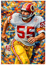 CHRIS HANBURGER * Washington Redskins * FOOTBALL * Illustrated Art Card * ACEO