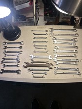 Assorted Lot Of 32 Wrenches Metric  Sae Combination Double Open Flare Nut
