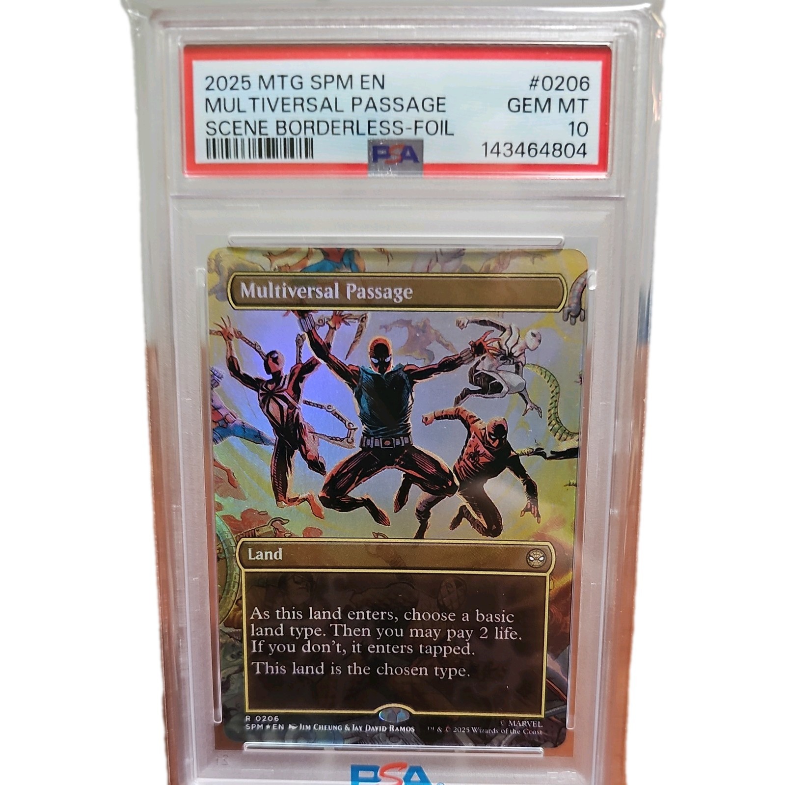 Magic: The Gathering Spider-man Multiversal Passage Borderless Foil PSA 10