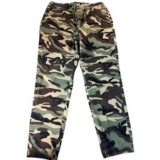 RSQ Men's Woodland Camo Twill Jogger Pants, Streetwear, Size Large NWT