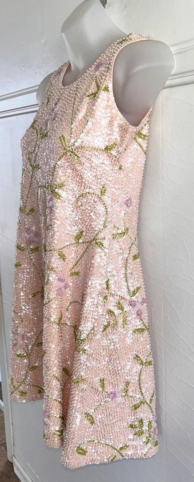 Vestido Little Attitudes Desfile Cuentas Lentejuelas Línea A Floral Adolescente Niñas Grandes Talla 14 Foto 2 de 4