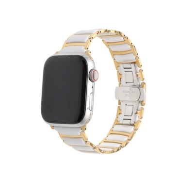 Edelstahl Keramik Armband für Apple Watch 11 10 9 8 7 6 5 SE 44/41/45/42/46/49mm
