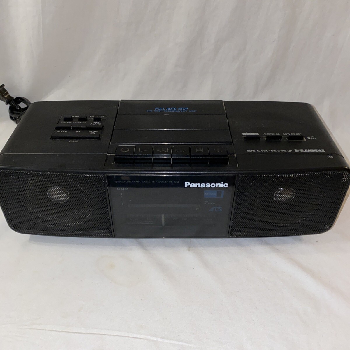 パナソニック Panasonic CN-RA05WD Vintage Panasonic RC-X250 AM/FM Cassette Digital Clock Radio