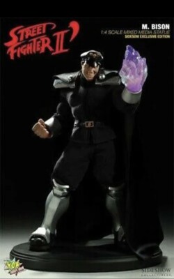 Statue 1/4 Mixed Media M Bison EX Black Dictator Street Fighter PCS Sideshow Neu