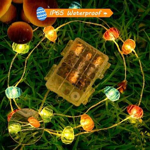Easter Eggs Lights String Battery Operated 6.5Ft Easter String Lights with Timer - Picture 4 of 12