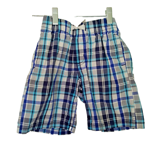 Oshkosh B'gosh Bermuda Shorts Boys size 5 Blue Plaid Above the Knee Cotton - Picture 6 of 12