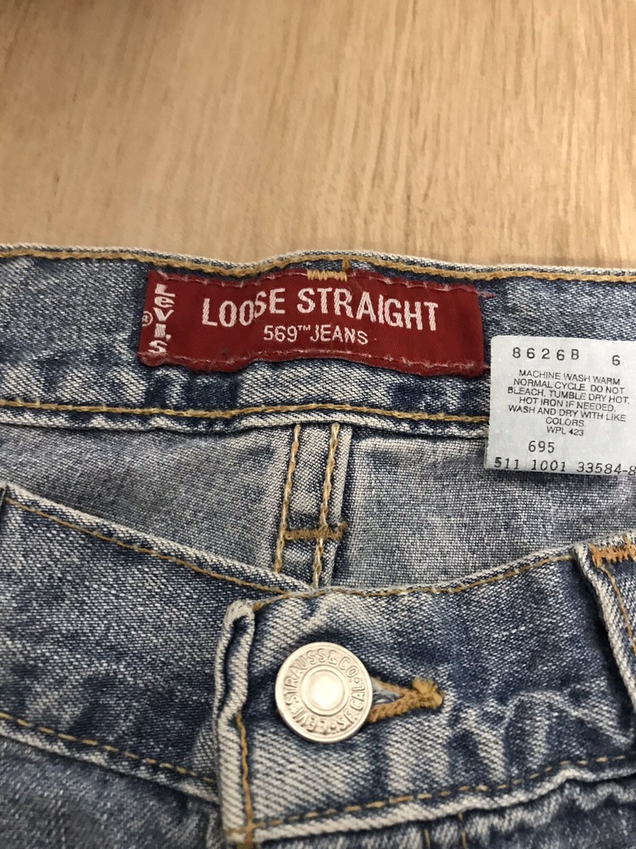 Levis 569 USA Loose Straight Faded Jeans 35x31.5 (34x32 tag) | eBay