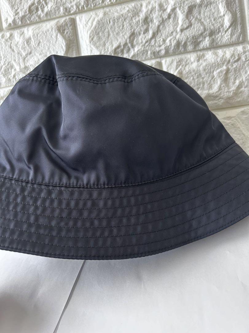 PRADA Prada Triangle Logo Bucket Hat, Size S, Nylon, Dark Navy | eBay