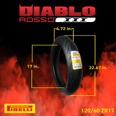 Pirelli Diablo 120/70 180/60 ZR17 タイヤ Pirelli Diablo Rosso III 120/60 ZR17 & 180/55 ZR17 Motorcycle