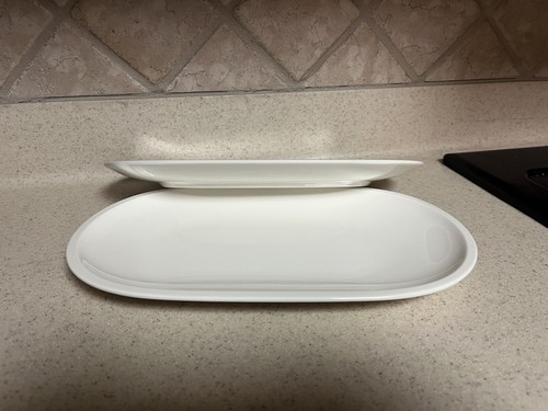 Villeroy And Boch Lot Of 2 Artesano Original White Pickle/Side Dish 11” Used - Picture 7 of 7