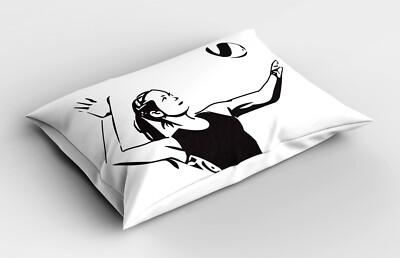Kopfkissenbezug Modern Wohnzimmer Flauschig Volleyball Close Up Lady Portrait