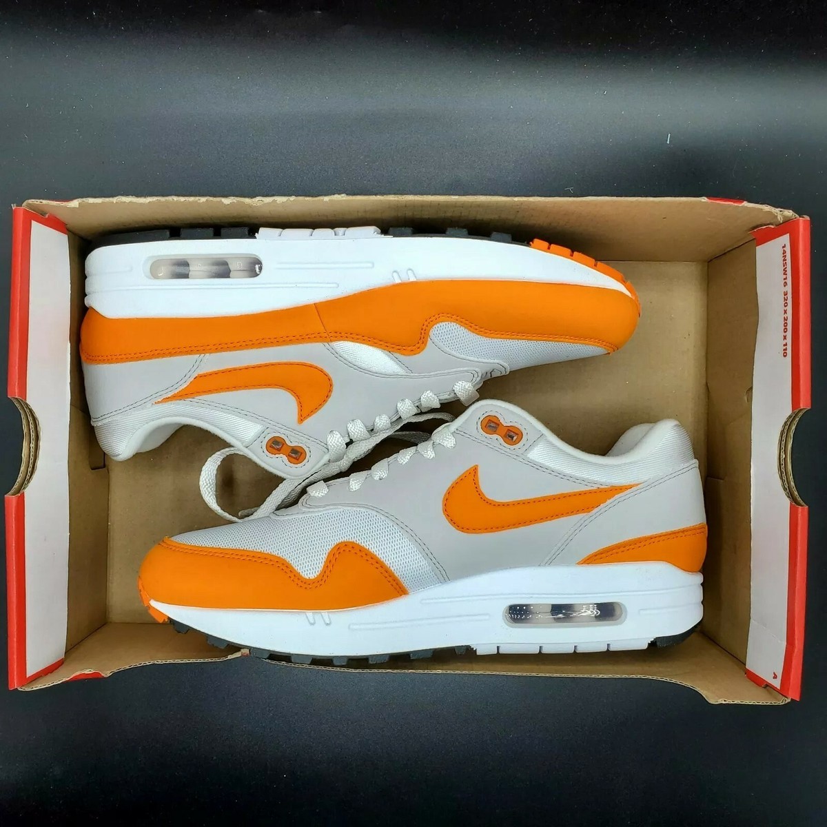 Nike Air Max 1 Anniversary Orange Magma Parra Men Sz 7, Women 8.5