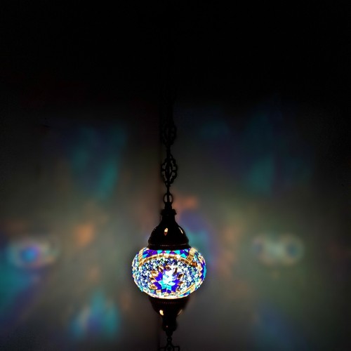 Turkish Moroccan Glass Mosaic Electrical Hanging Lamp Garden Lantern UK + CE - 第 15/55 張圖片