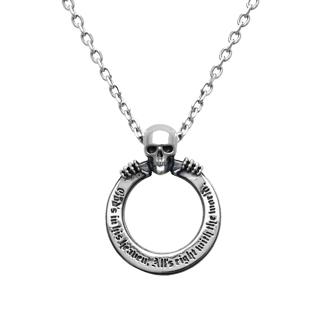 Skulls & Skeletons Chain Sterling Silver Necklaces & Pendants for Men