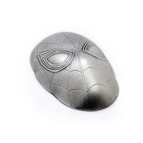 Fidschi Fiji 2019 5 Dollar MARVEL Icon Maske Spider Man 2 Oz Silbermünze - Picture 2 of 10