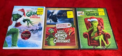 The Polar Express / The Grinch x2 / How the Grinch Stole Christmas NEW!!